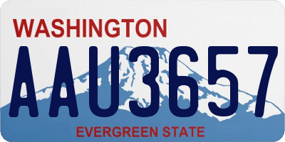 WA license plate AAU3657