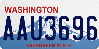 WA license plate AAU3696