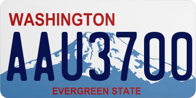 WA license plate AAU3700