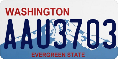 WA license plate AAU3703