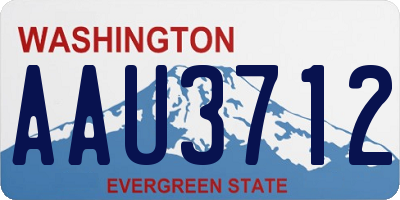 WA license plate AAU3712