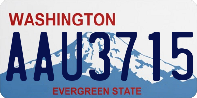 WA license plate AAU3715