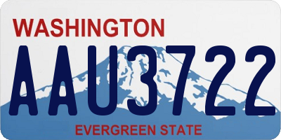 WA license plate AAU3722