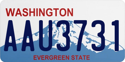 WA license plate AAU3731