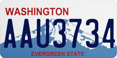 WA license plate AAU3734