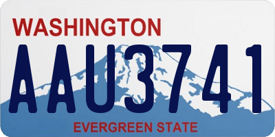 WA license plate AAU3741