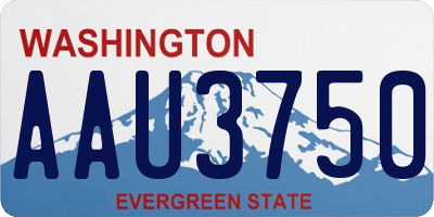 WA license plate AAU3750