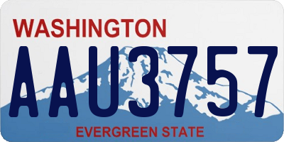 WA license plate AAU3757