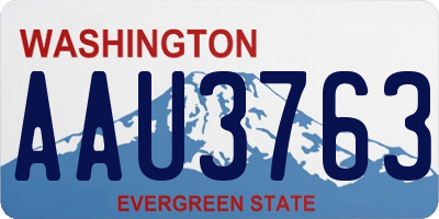 WA license plate AAU3763