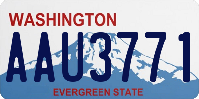 WA license plate AAU3771