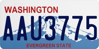 WA license plate AAU3775