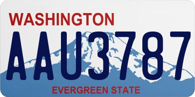 WA license plate AAU3787