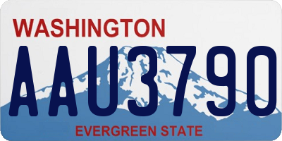 WA license plate AAU3790
