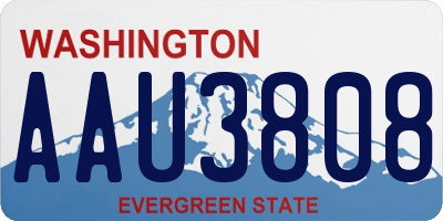 WA license plate AAU3808