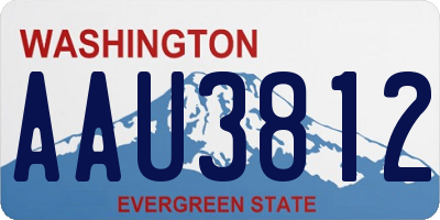 WA license plate AAU3812