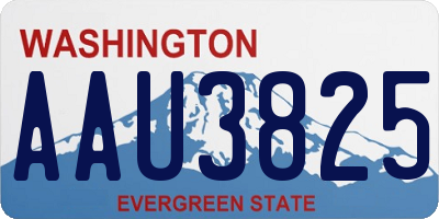 WA license plate AAU3825