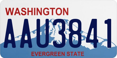 WA license plate AAU3841