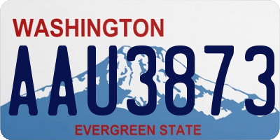 WA license plate AAU3873