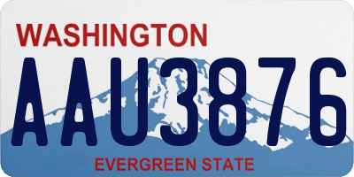 WA license plate AAU3876