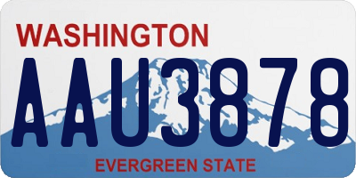 WA license plate AAU3878