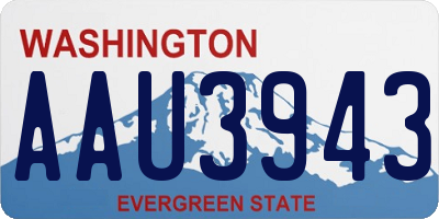 WA license plate AAU3943