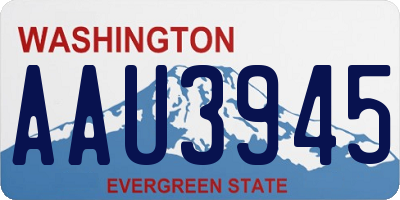 WA license plate AAU3945