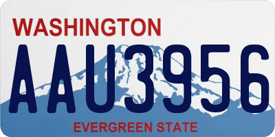 WA license plate AAU3956