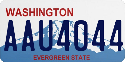 WA license plate AAU4044