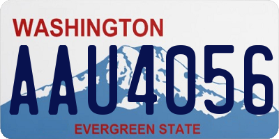 WA license plate AAU4056