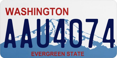 WA license plate AAU4074