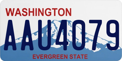 WA license plate AAU4079