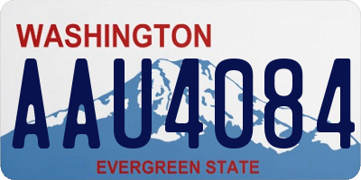 WA license plate AAU4084