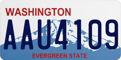 WA license plate AAU4109