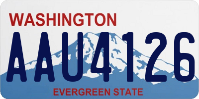 WA license plate AAU4126