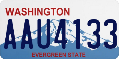 WA license plate AAU4133