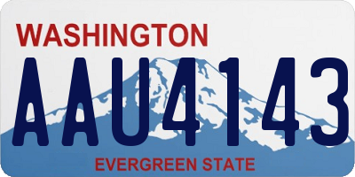 WA license plate AAU4143
