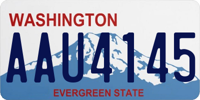 WA license plate AAU4145