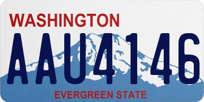 WA license plate AAU4146
