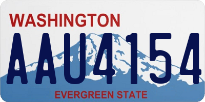 WA license plate AAU4154