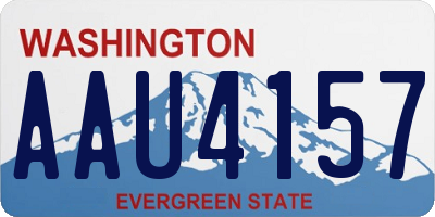 WA license plate AAU4157