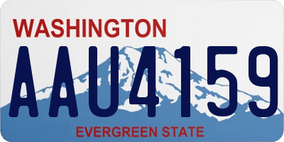 WA license plate AAU4159