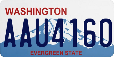 WA license plate AAU4160