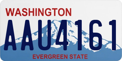 WA license plate AAU4161