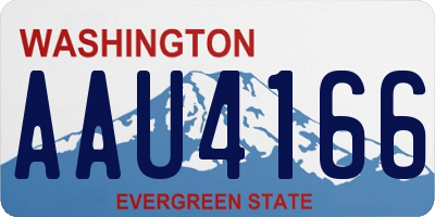 WA license plate AAU4166