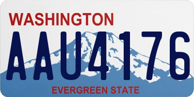 WA license plate AAU4176