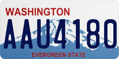 WA license plate AAU4180