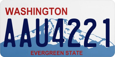 WA license plate AAU4221