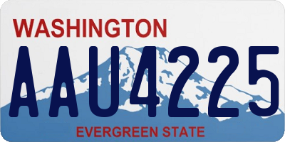 WA license plate AAU4225