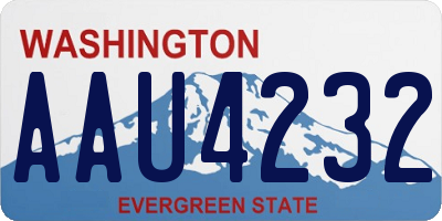 WA license plate AAU4232