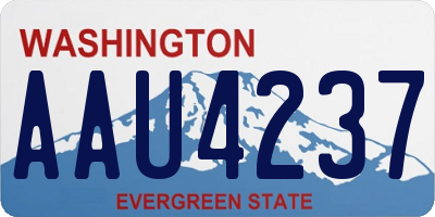 WA license plate AAU4237